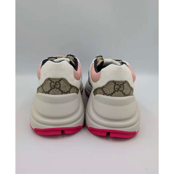 Gucci Women’s GG Rhyton Canvas Leather Low Top Sneakers Multicolor EU36.5 620185 - Picture 6 of 12